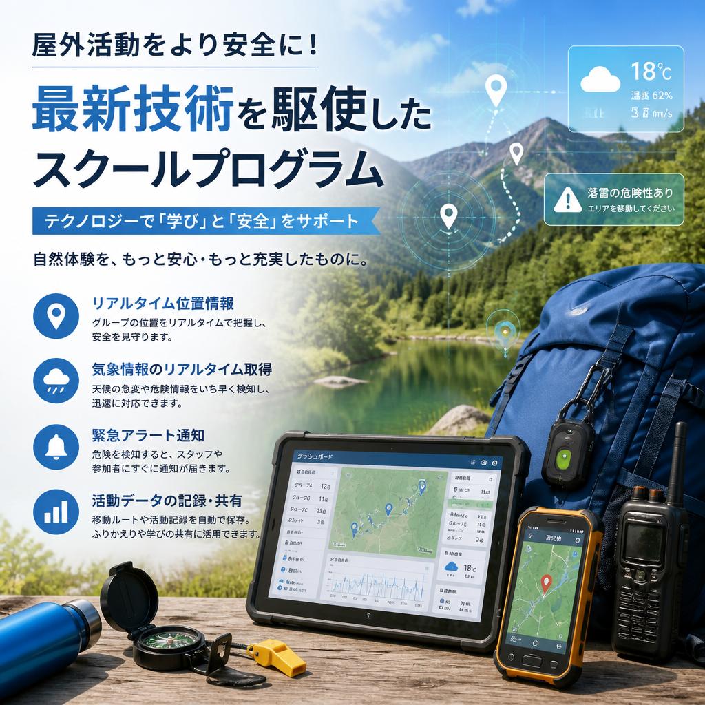 屋外活動をより安全に！最新技術を駆使したスクールプログラム