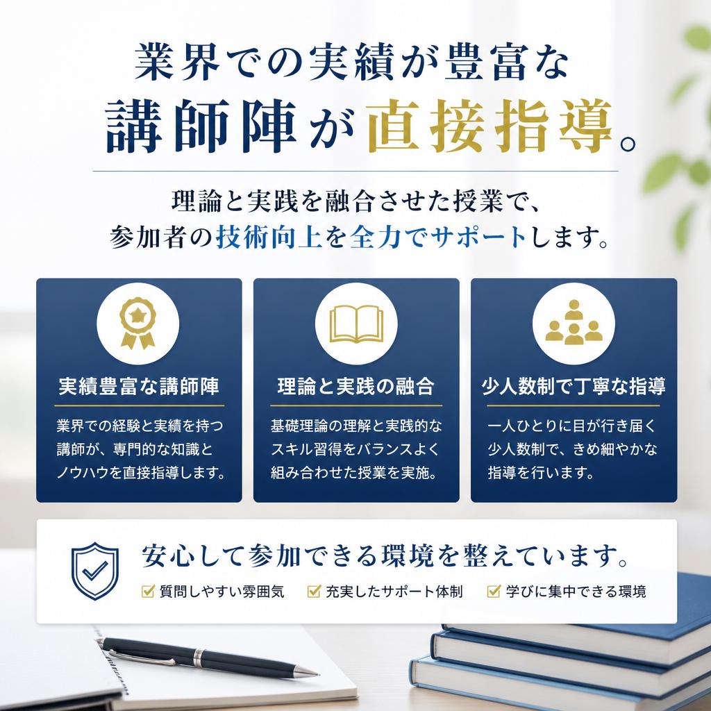 経験豊富な講師陣による指導