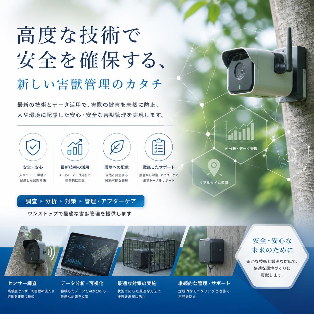 高度な技術で安全を確保する、新しい害獣管理のカタチ