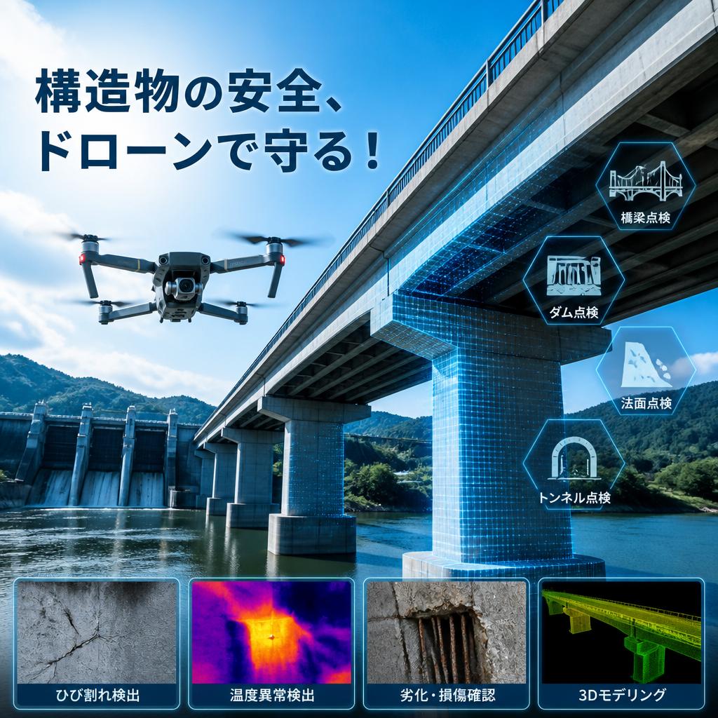構造物の安全、ドローンで守る！