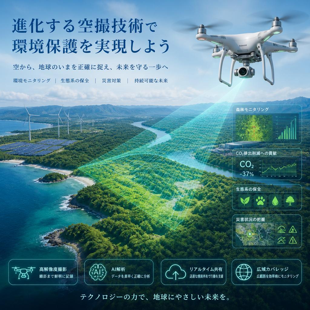 進化する空撮技術で環境保護を実現しよう