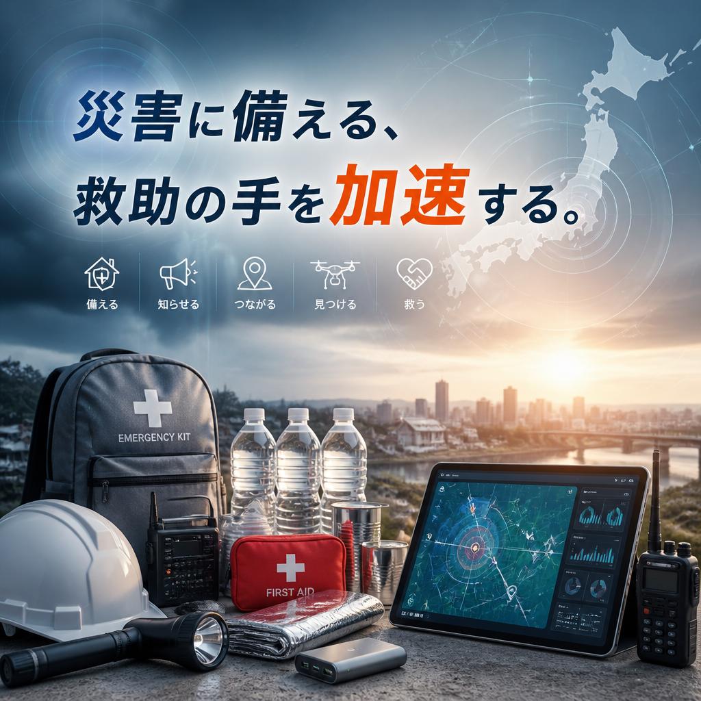 災害に備える、救助の手を加速する。
