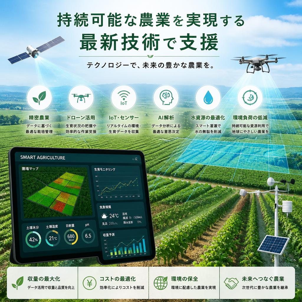 持続可能な農業を実現する最新技術で支援