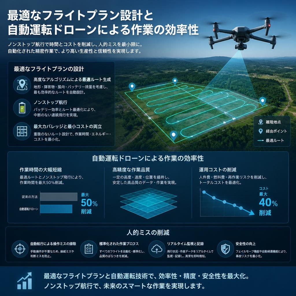 フライトプランと自動運転ドローン