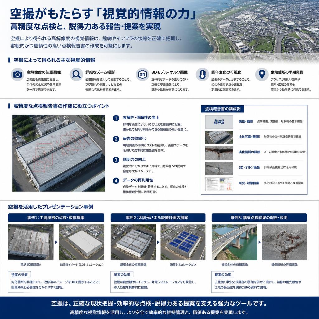 空撮を活用した視覚的な情報提供