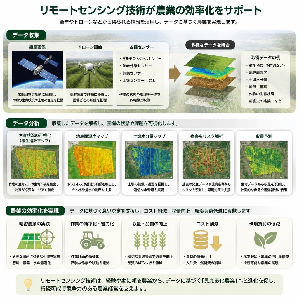 リモートセンシングの利点