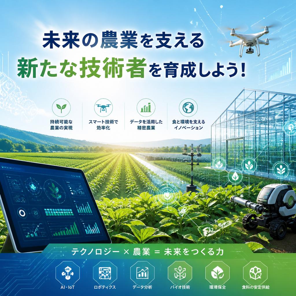 未来の農業を支える新たな技術者を育成しよう！