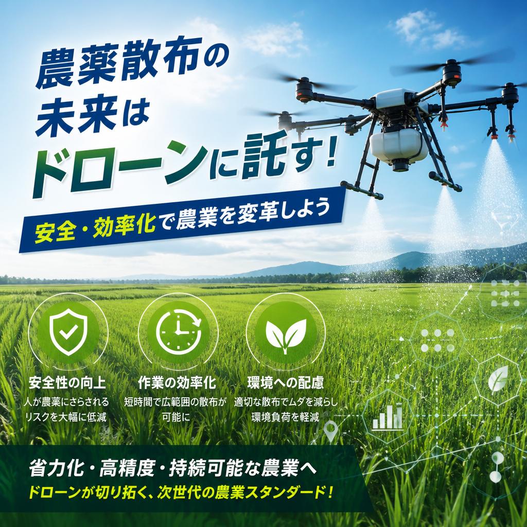 農薬散布の未来はドローンに託す！安全・効率化で農業を変革しよう