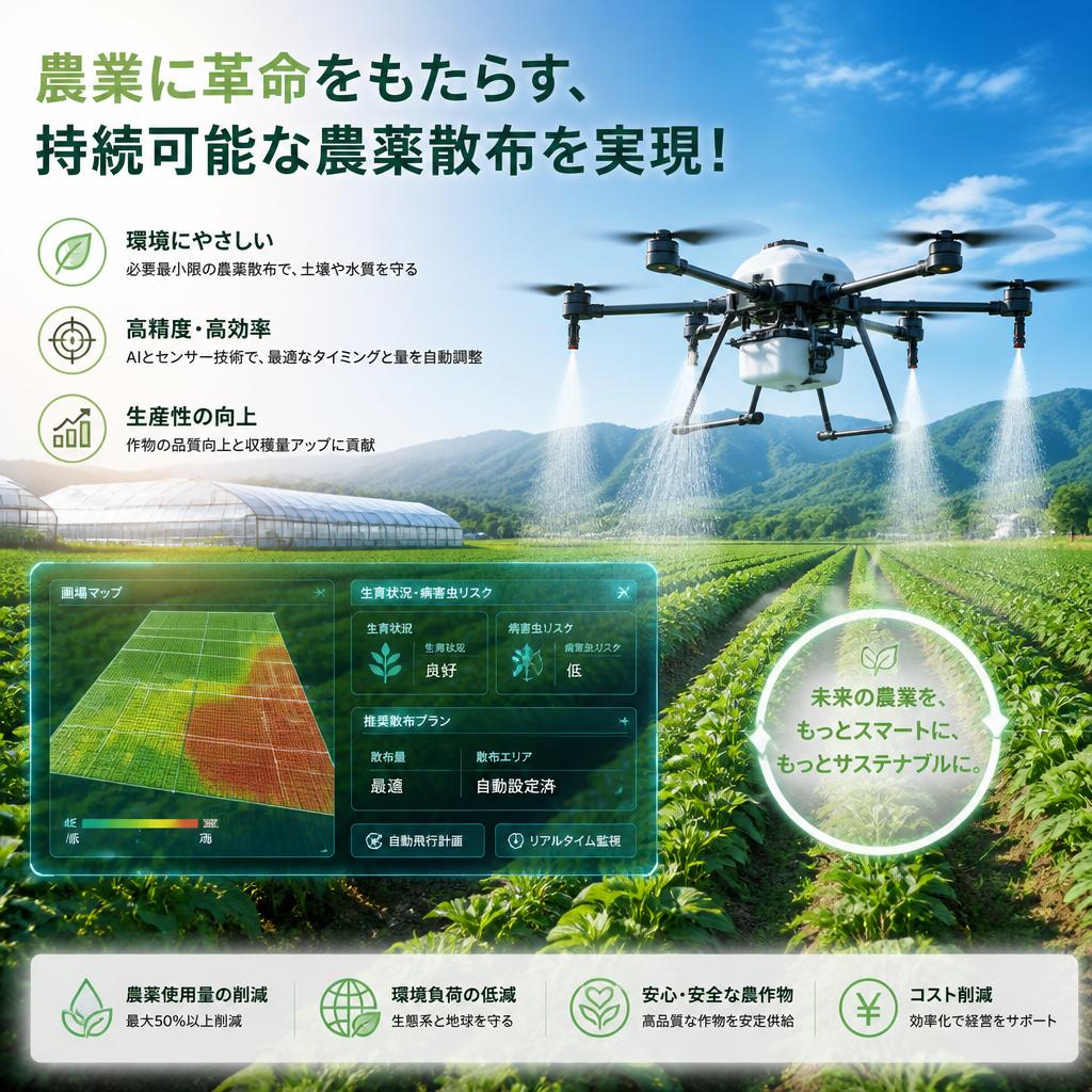 農業に革命をもたらす、持続可能な農薬散布を実現！
