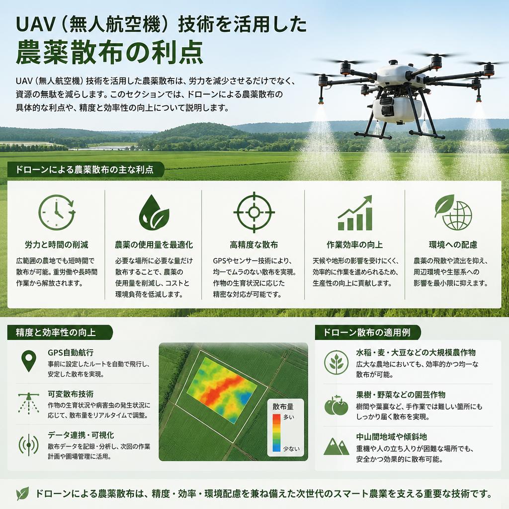 UAV技術を利用した農薬散布のメリット