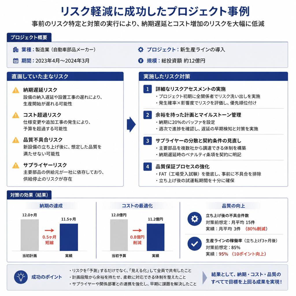 リスク軽減の具体例と成功事例