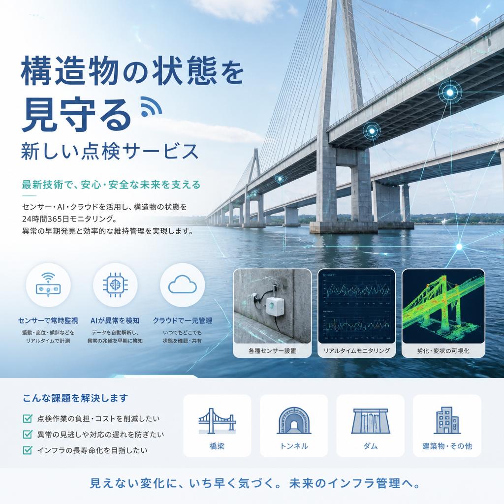 構造物の状態を見守る新しい点検サービス