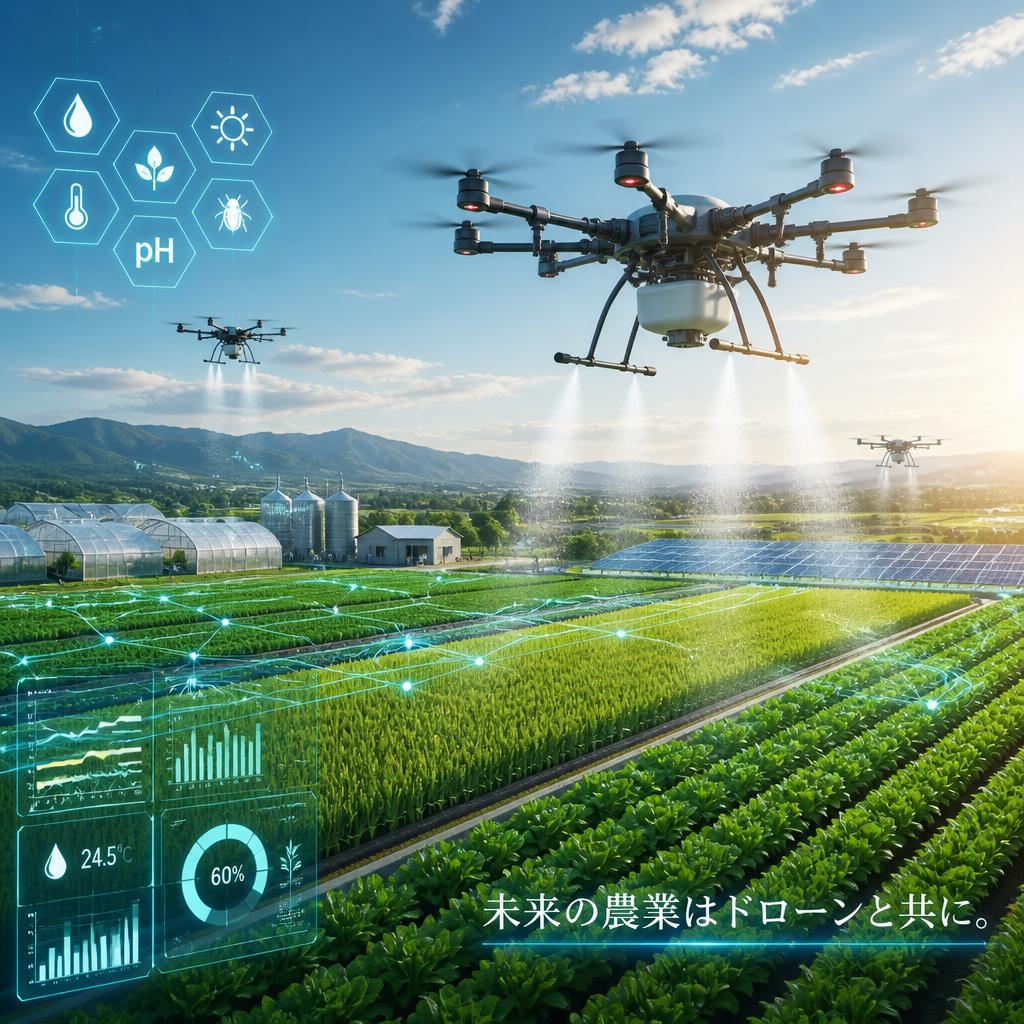 未来の農業はドローンと共に。