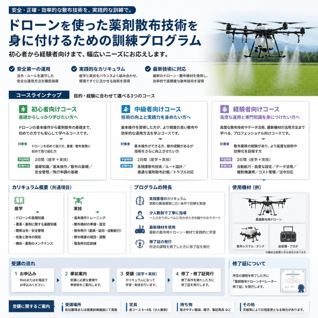受講可能な訓練プログラム