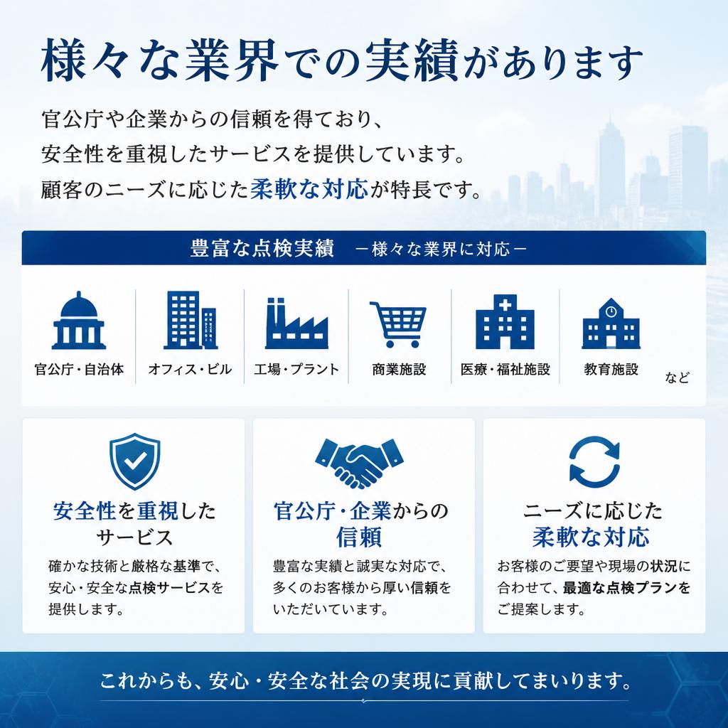 実績と信頼の確保