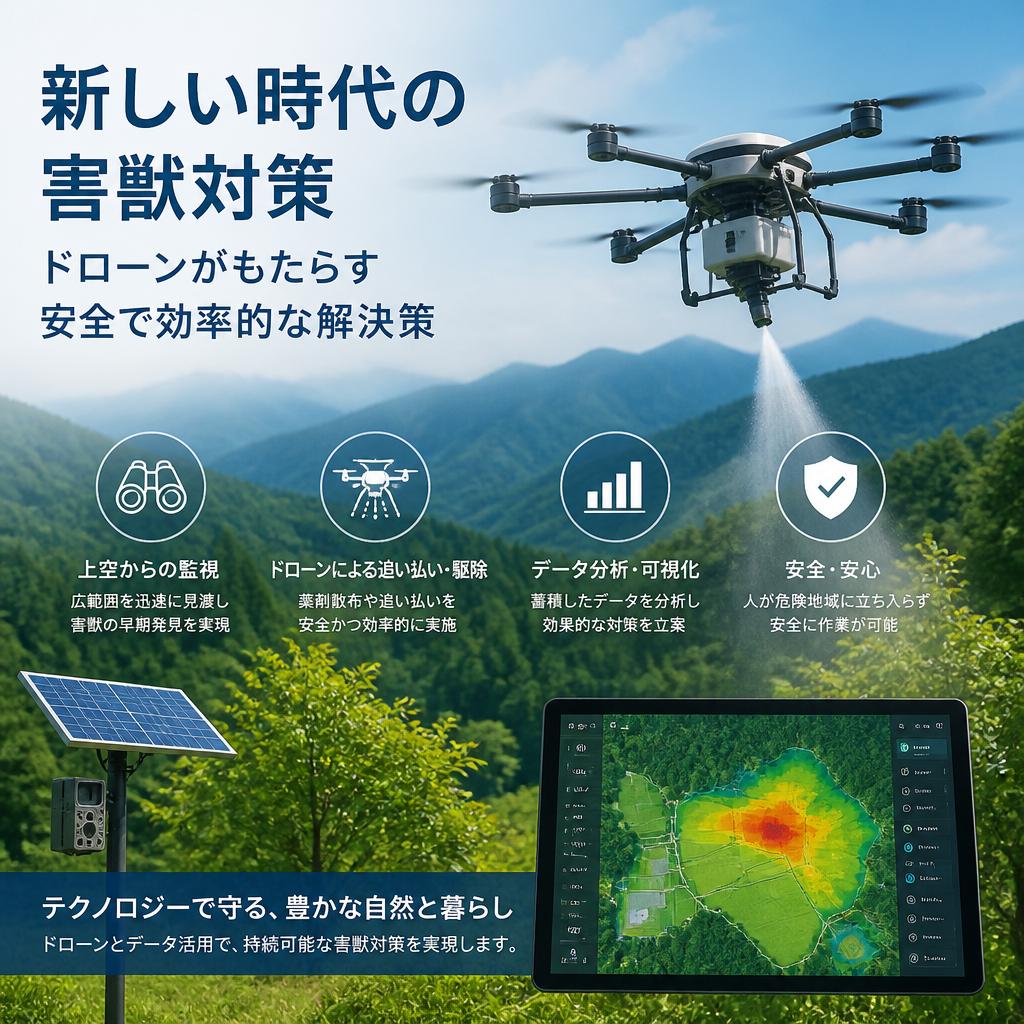 新しい時代の害獣対策、ドローンがもたらす安全で効率的な解決策