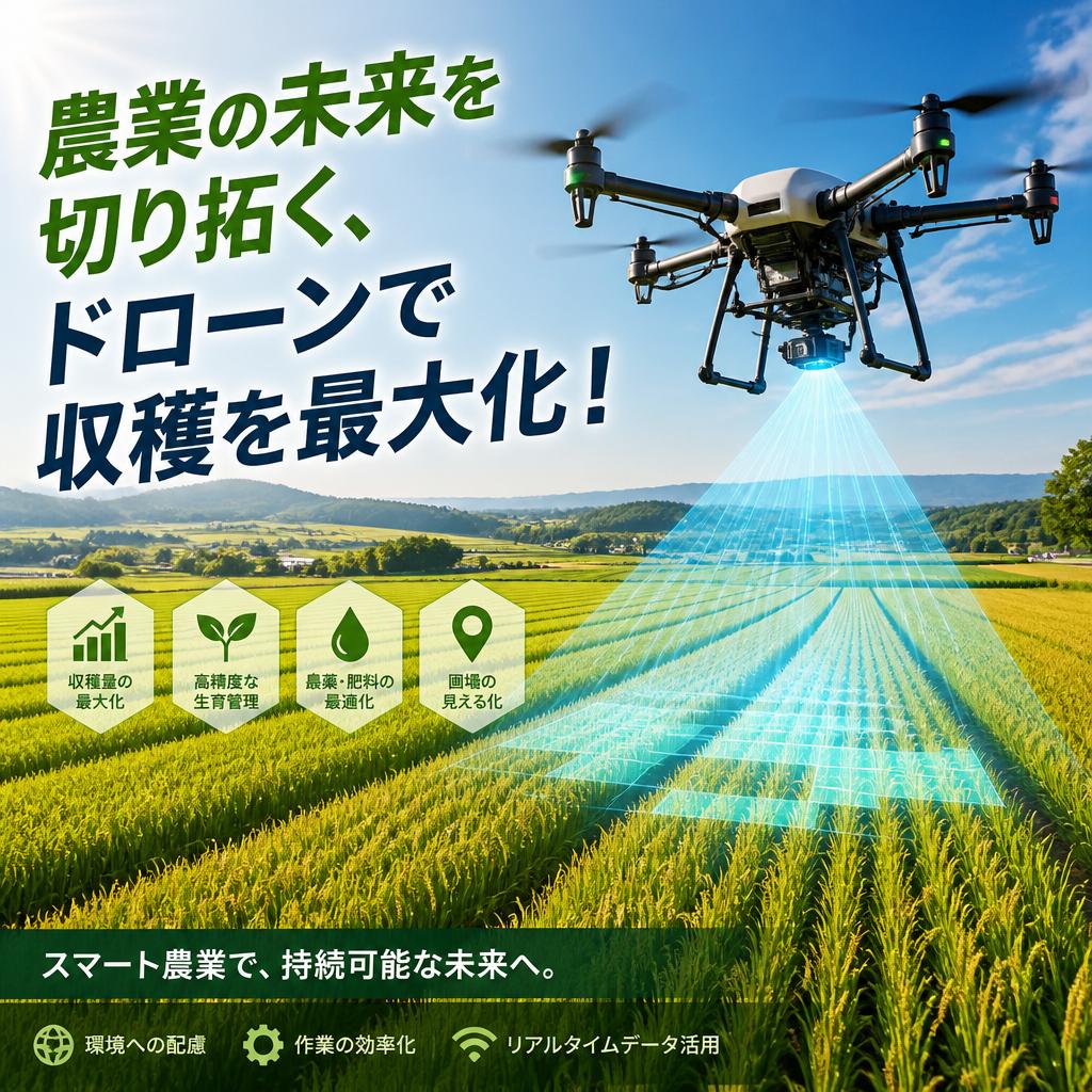 農業の未来を切り拓く、ドローンで収穫を最大化！