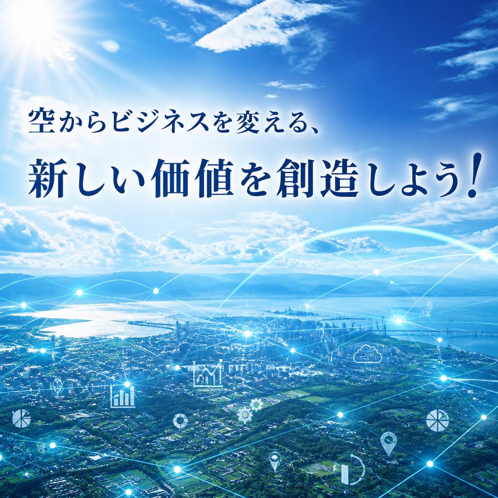 空からビジネスを変える、新しい価値を創造しよう！