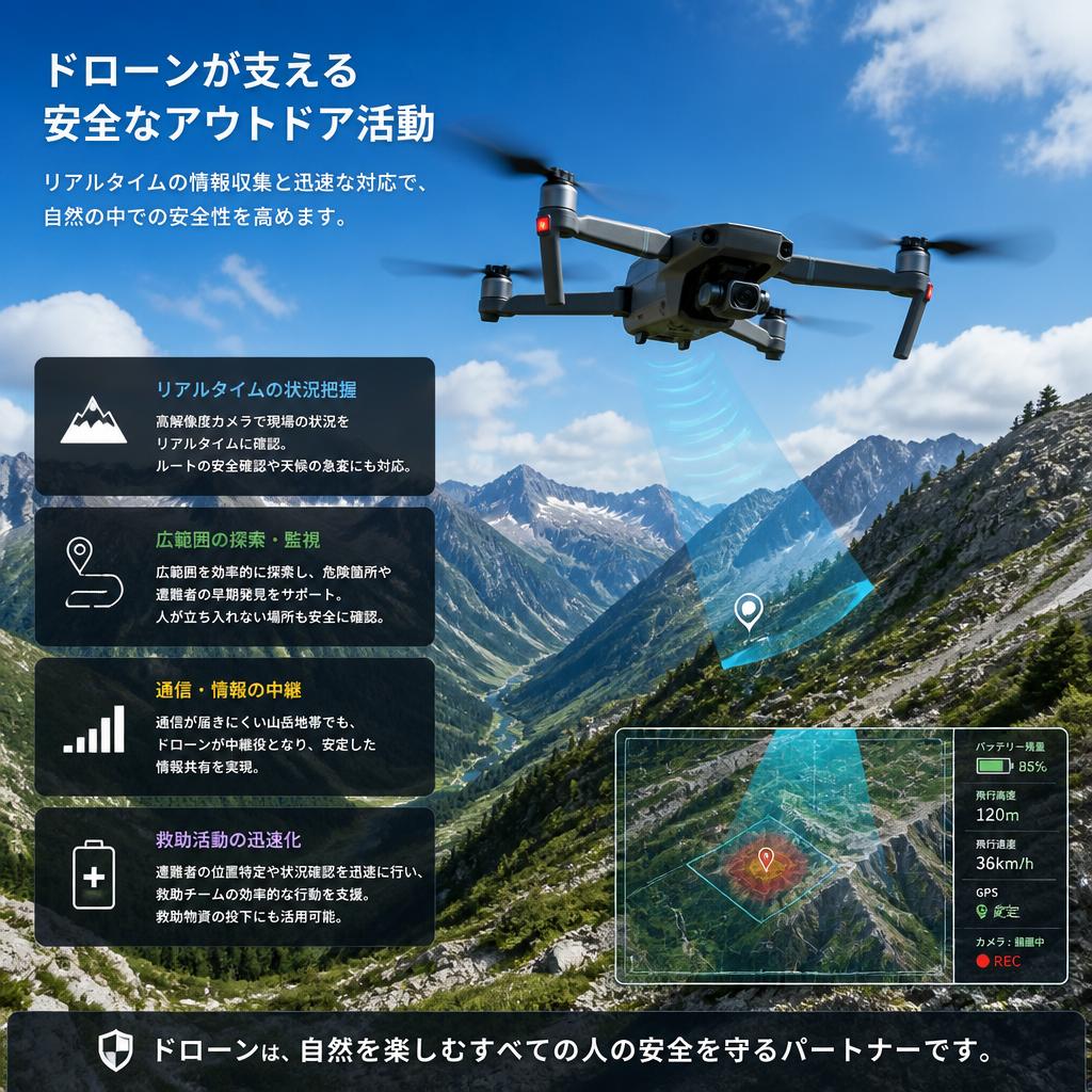 屋外活動の安全性を向上する技術