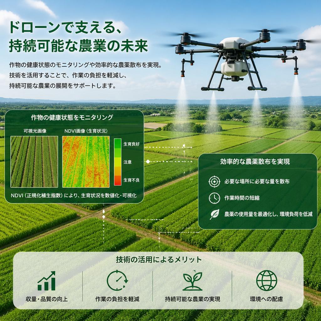 最新の農業技術とドローンの融合