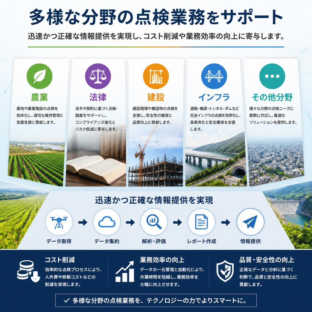 ドローンを活用した多彩な点検業務