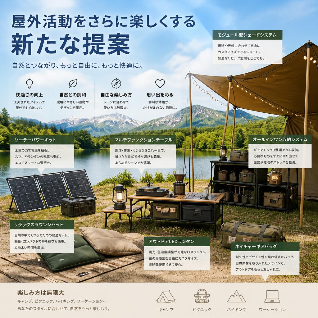 屋外活動をさらに楽しく！
