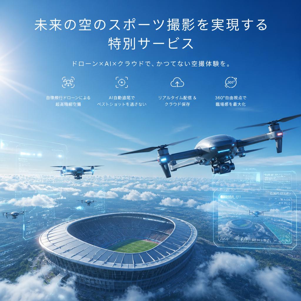 未来の空のスポーツ撮影を実現する特別サービス