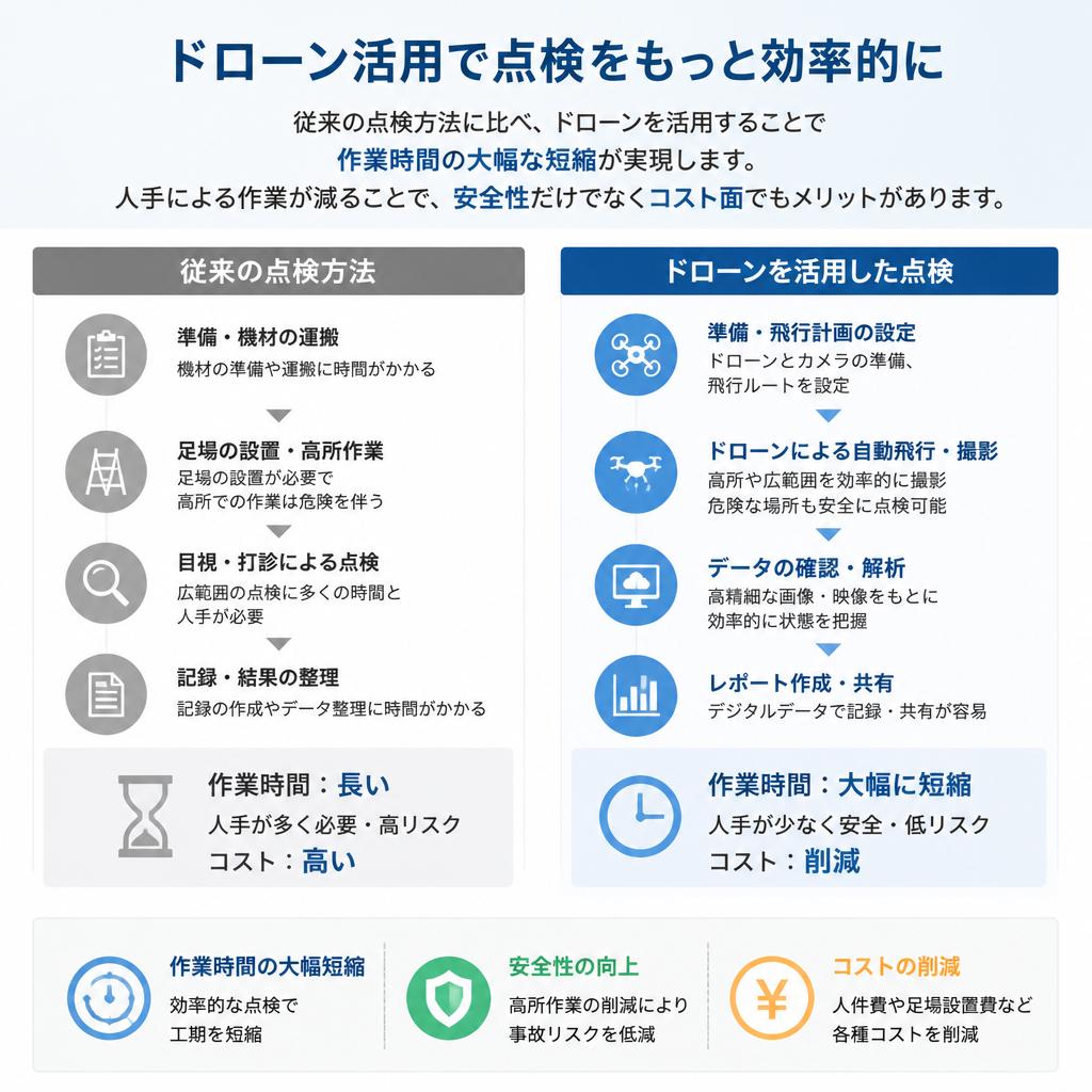 効率的な点検作業でコスト削減