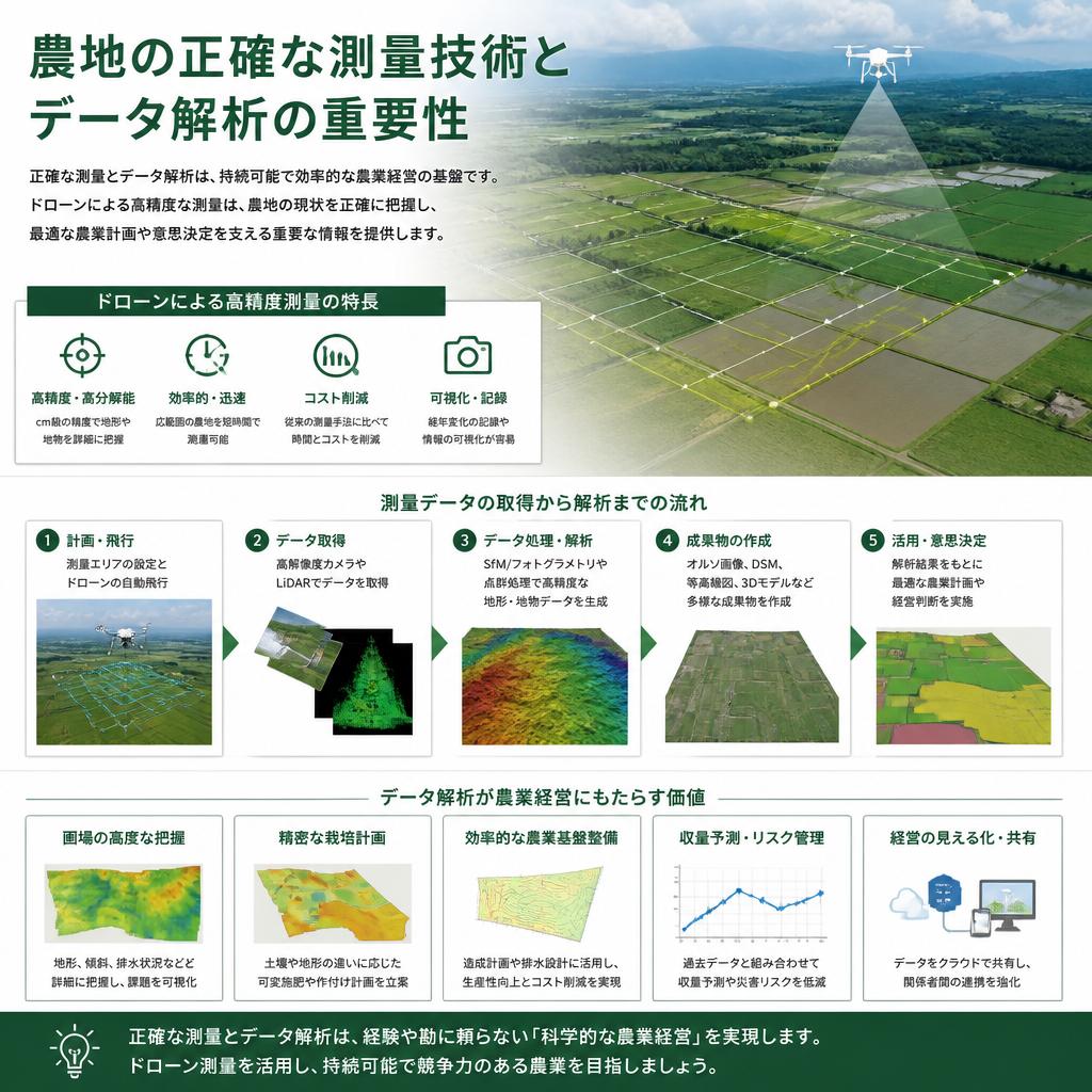 正確な測量技術を駆使したデータ解析