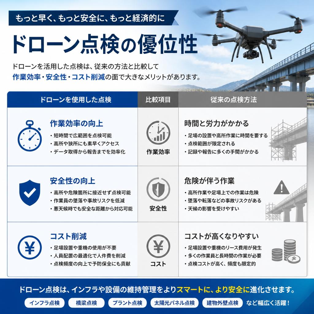 3. ドローンよる点検作業のメリット