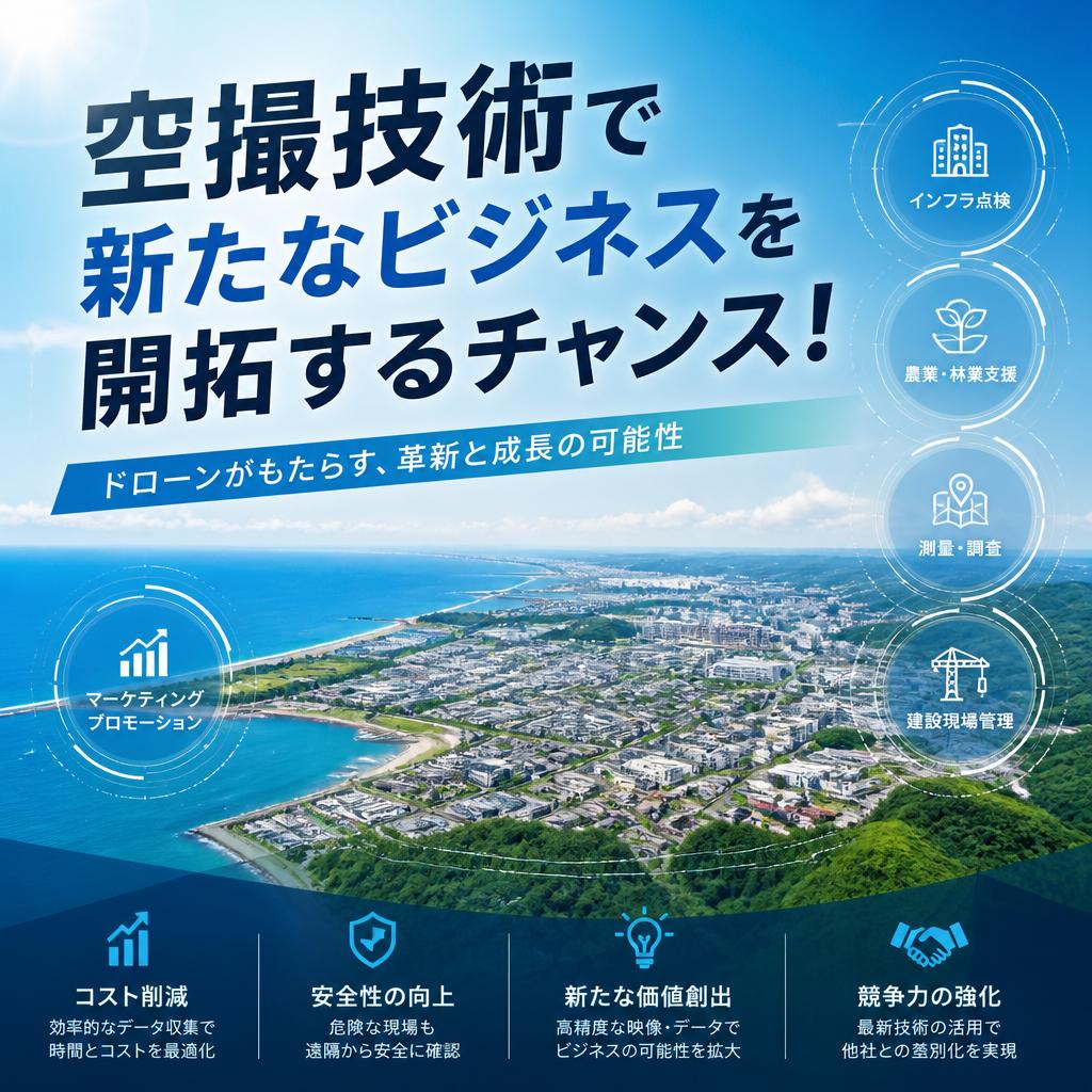 空撮技術で新たなビジネスを開拓するチャンス！