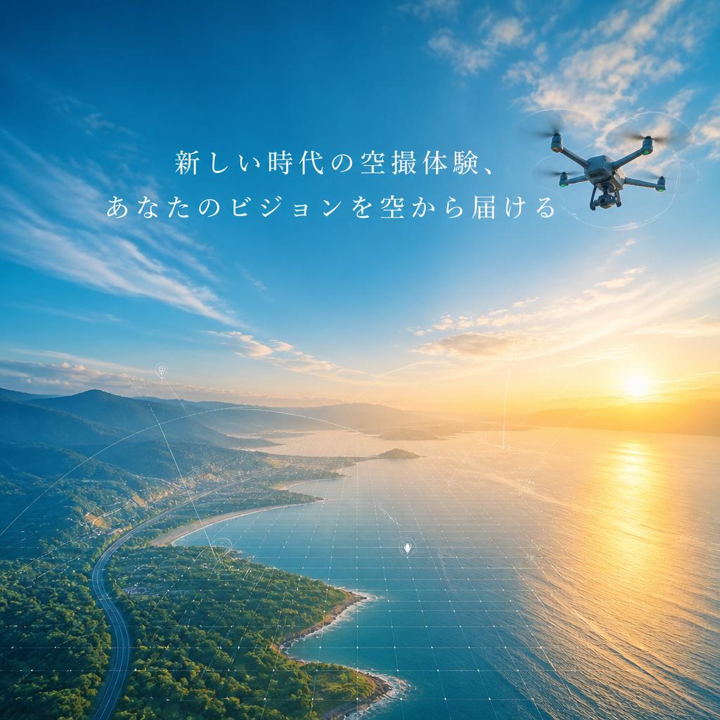 新しい時代の空撮体験、あなたのビジョンを空から届ける