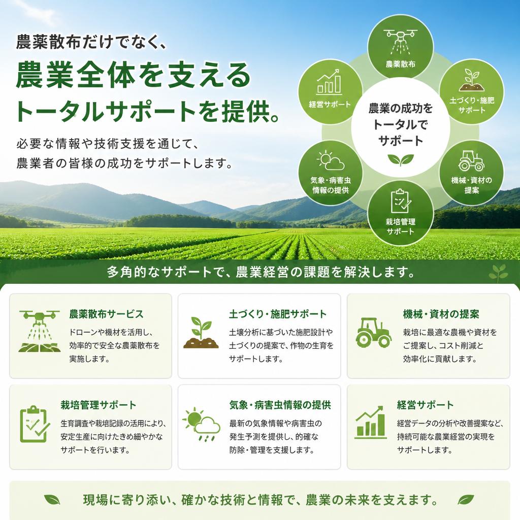 業務支援で農業をトータルサポート