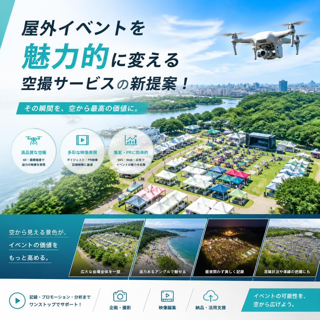 屋外イベントを魅力的に変える空撮サービスの新提案！