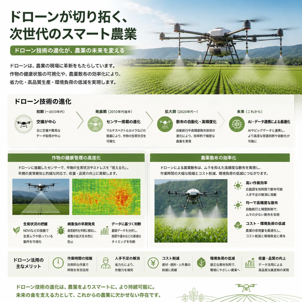 UAVによる農業効率化