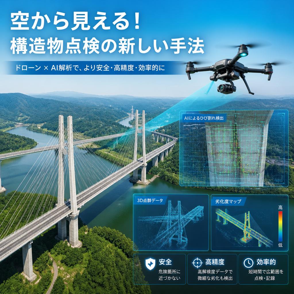 空から見える！構造物点検の新しい手法