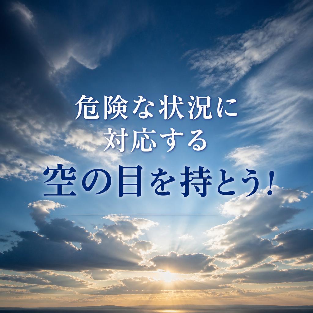 危険な状況に対応する空の目を持とう！