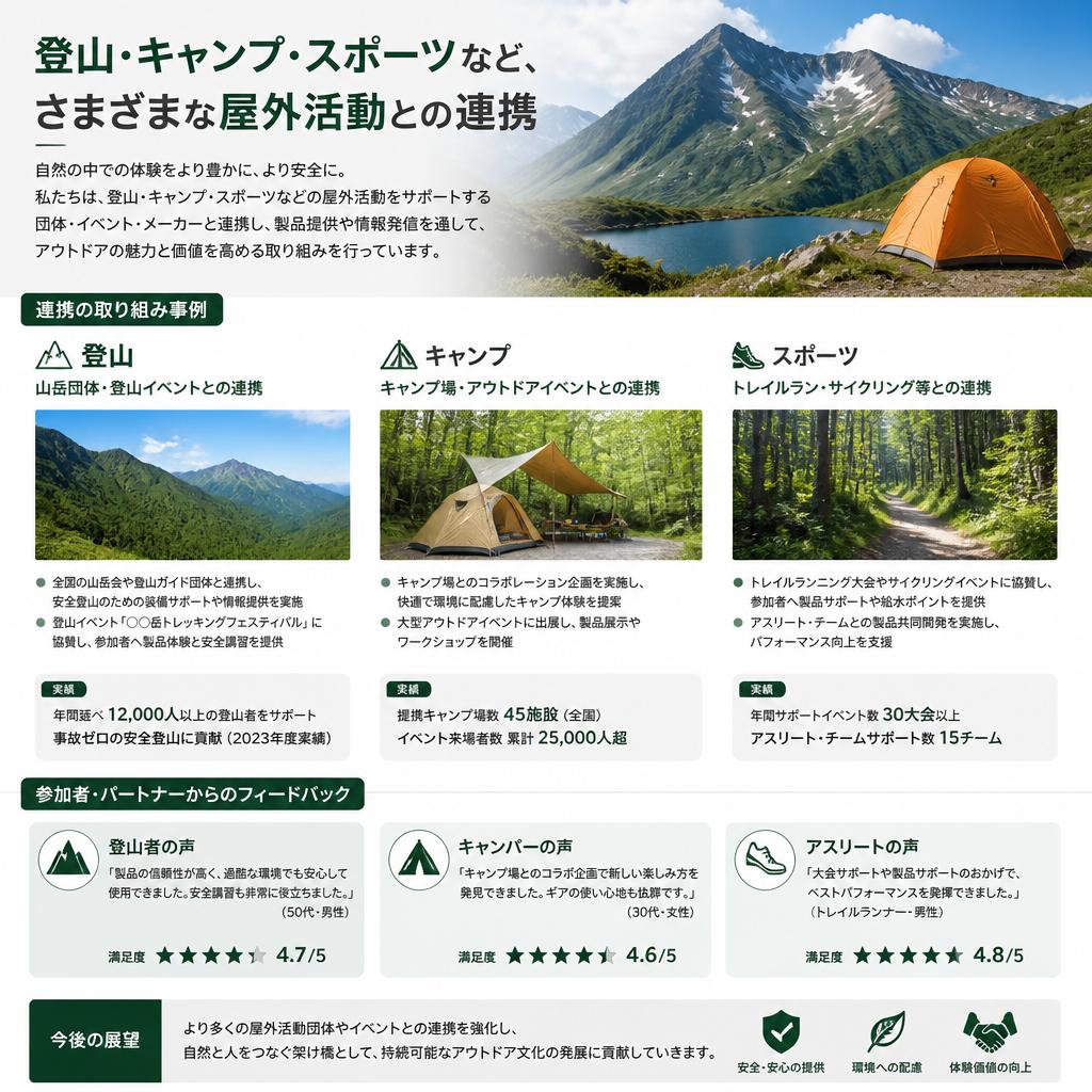 屋外活動とのコラボレーション