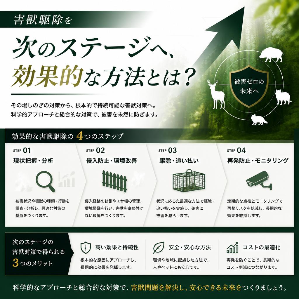 害獣駆除を次のステージへ、効果的な方法とは？