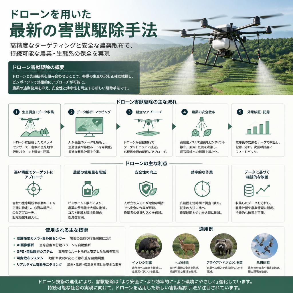 ドローンを活用した新しい駆除の方法