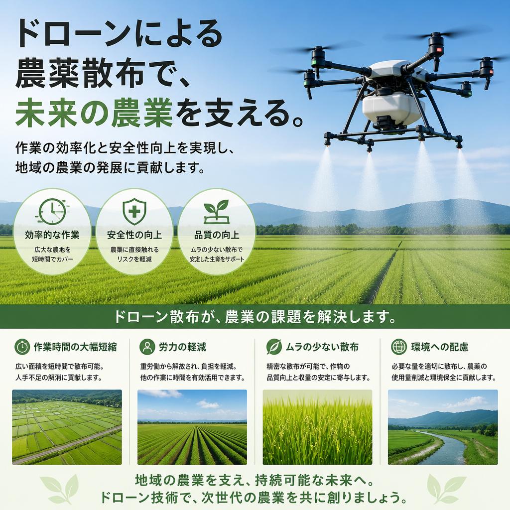 農薬散布の効率化
