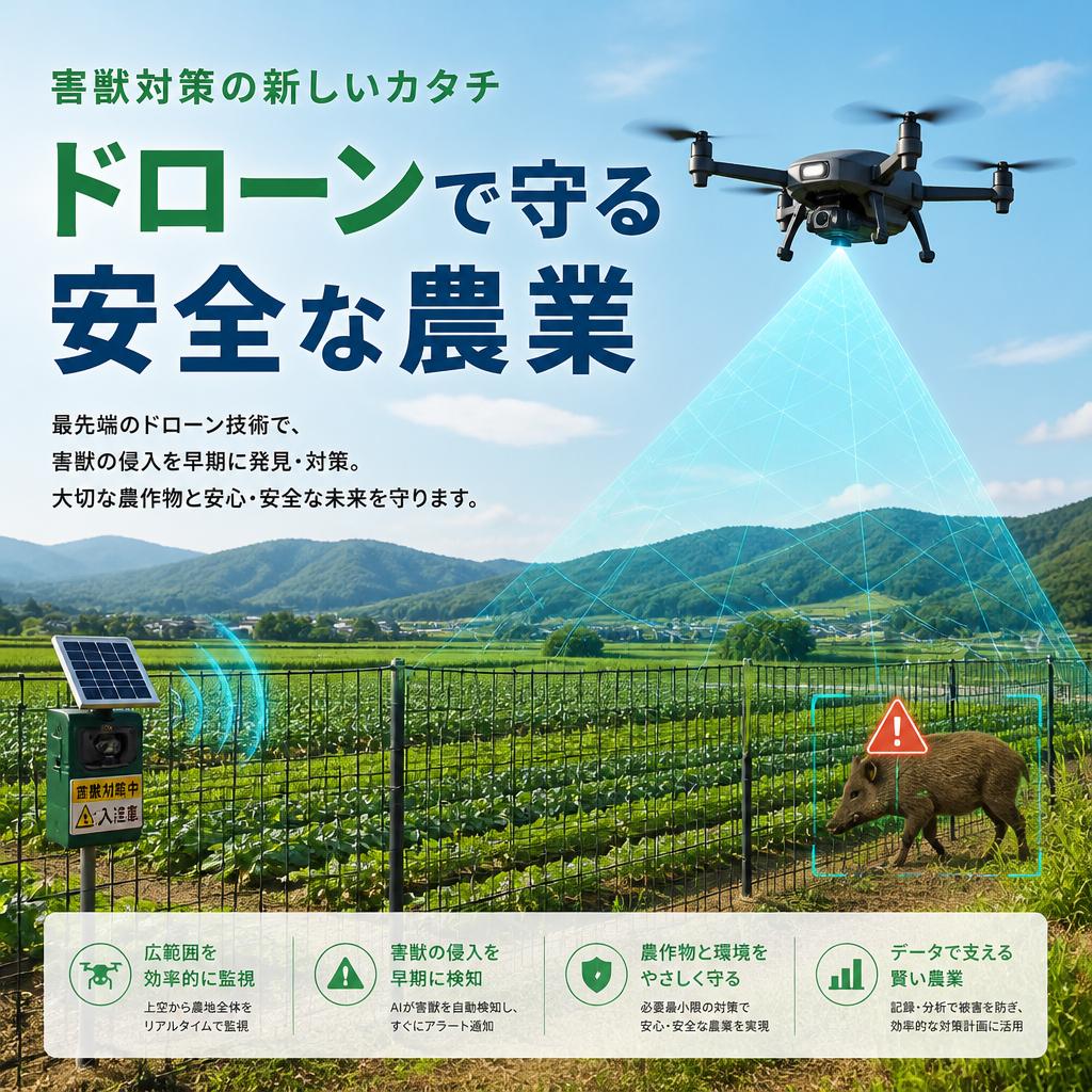 害獣対策の新しいカタチ - ドローンで守る安全な農業