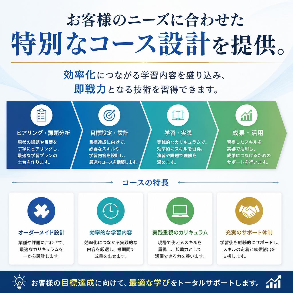 業務効率化のためのコース設計