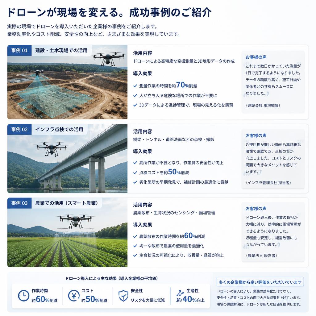 実績紹介：成功した施設点検事例