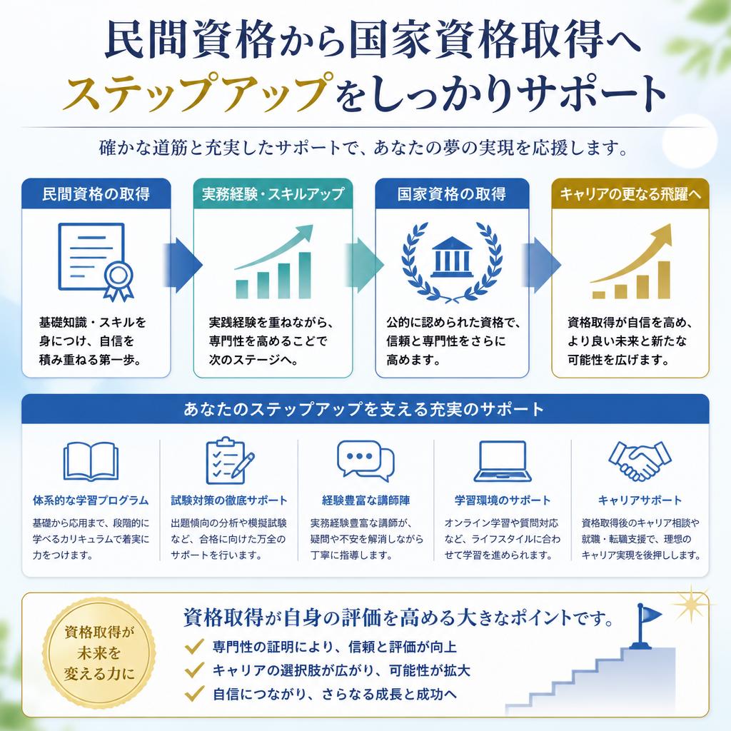 業界資格の取得をサポート
