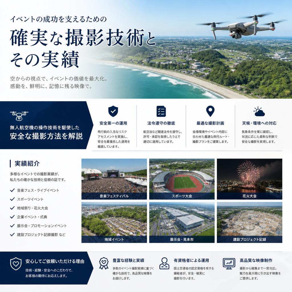 安全で確実なイベント撮影