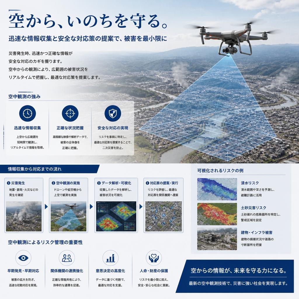 災害対策の新しい視点—空から見守る