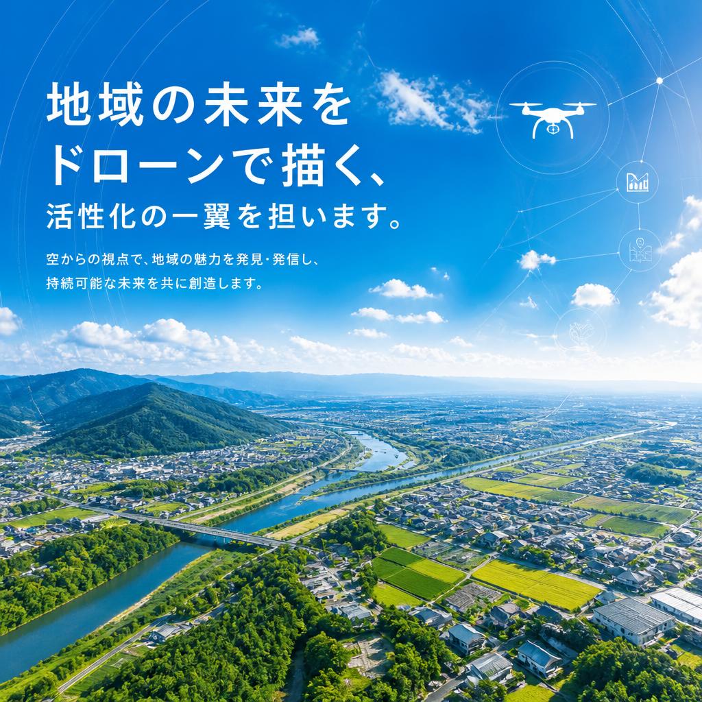 地域の未来をドローンで描く、活性化の一翼を担います。