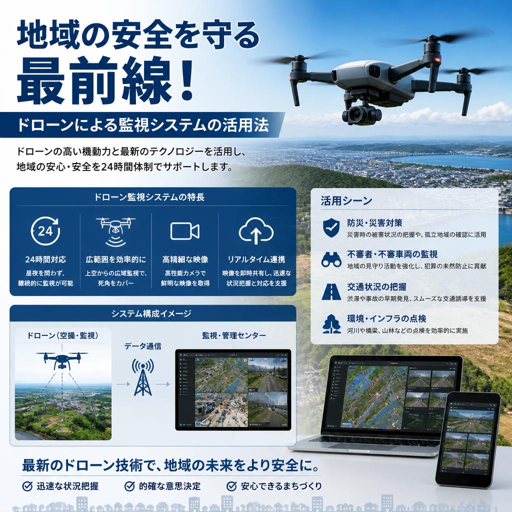 地域の安全を守る最前線！ドローンによる監視システムの活用法