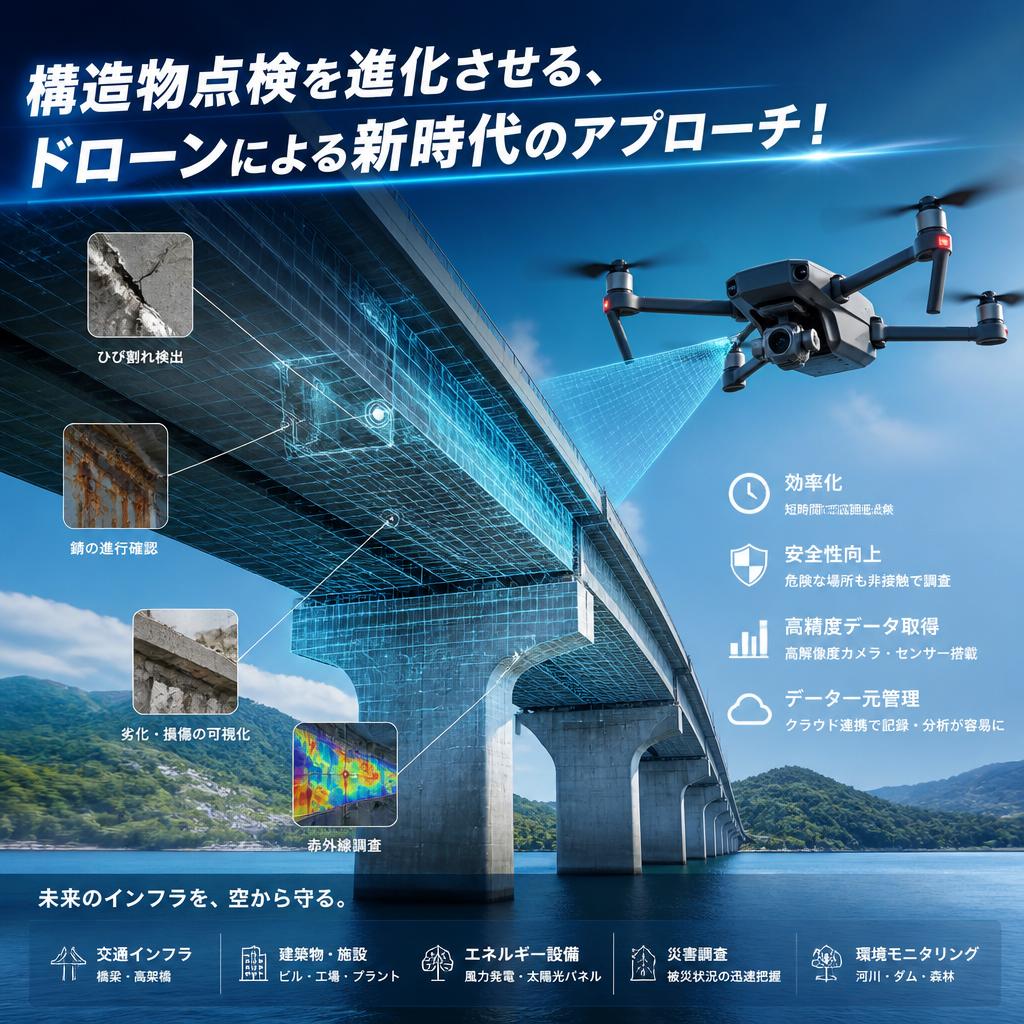 構造物点検を進化させる、ドローンによる新時代のアプローチ！